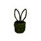Moss Bunny Ears Basket – 14"x6" Natural Grapevine Easter & Spring Decor-63656GN